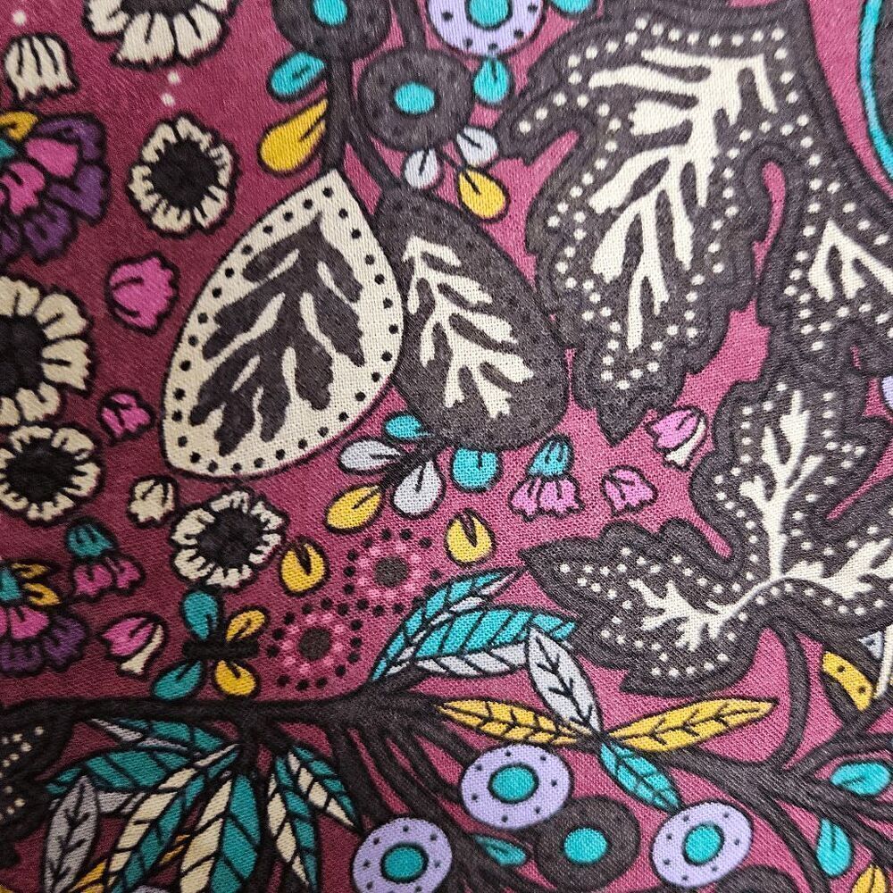 Maeve Anthropologie Floral Ruffle Hem Paisley Peasant Blouse Women's Muticolor S - Picture 6 of 6